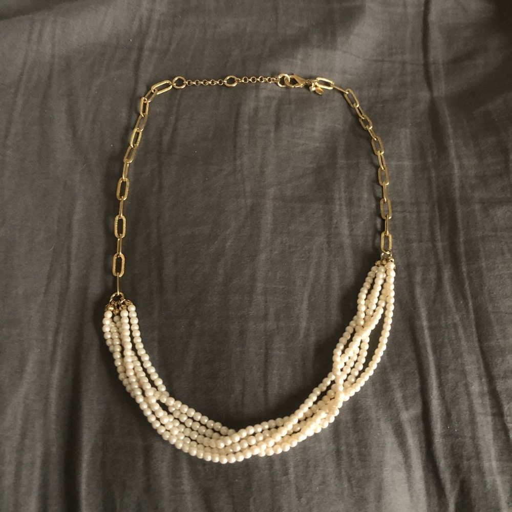 Faux pearl necklace